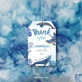 Whale Party Favor Tags, Under The Sea Birthday, Editable Template (Instant Download)
