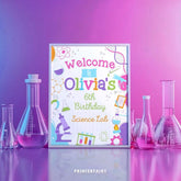 Editable Science Birthday Welcome Sign (Digital Download)