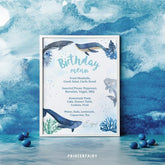 Under the Sea Birthday Menu, Whales, Editable Printable