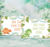 Dinosaur Food Tents, Editable Birthday Party Labels (Instant Download)