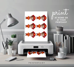 Firefighter Personalized Photo Toppers, Printable Personalized Decorations