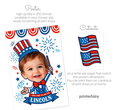 Personalized 4th of July Pin the Flag Party Game (Digital Download)