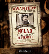 Editable Wanted Poster Birthday Invitation, Wild West Cowboy Party (INSTANT DOWNLOAD)