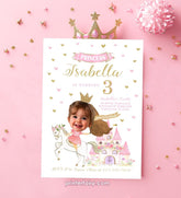 Princess Birthday Invitation, Personalized Photo, Any Age (Digital Download)