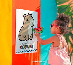 Capybara Birthday Party Game, Pin the Snack Printable (Instant Download)