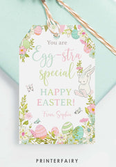 Editable Easter Gift Tag Template (Instant Download)