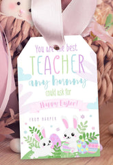 Easter Teacher Gift Tag, Printable Appreciation Favor (Digital Download)