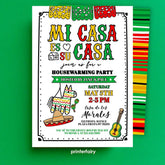 Mexican Fiesta Housewarming Invitation, Editable Template (Digital Download)