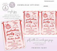 Editable Graduation Party Invitation Template (Instant Download)