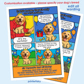 Personalized Royal Dog Birthday Invitation, Comic Pawty Theme (Digital)