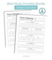 Bible Study Journal Printable Templates, Instant Download