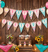 Cowgirl Birthday Party Banner Printable Decorations, Instant Download
