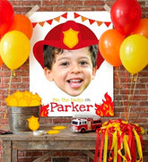 Pin The Badge, Firefighter Birthday Party Game, Pin the Tail, DIGITAL Personalized Poster