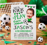 Soccer Birthday Invitation with Photo, Sports Party (Personalized Digital Invite)