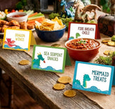 Dragon Food Tents Printable PDF Template and blank versions, Instant Download