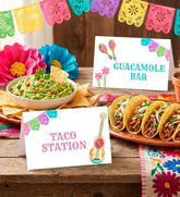 Fiesta Cinco de Mayo Food Cards, Instant Download