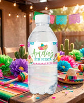 Cinco de Mayo Fiesta Party Water Bottle Label, Editable Template, Instant Download