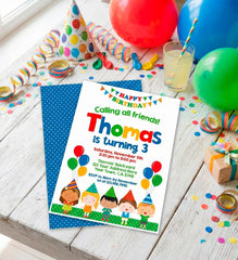 Birthday Party Invitation Editable Template, Instant Download