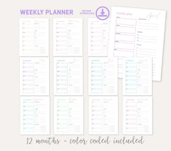 2026 Printable Planner, Monthly Weekly Planning, Minimal Aesthetic Planner PDF | Calendar, Reviews, Task Lists, Instant Download