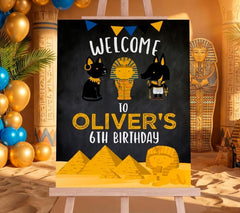 Egypt Birthday Party Welcome Sign Editable Template (Instant Download)