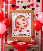 Valentine's Day Pin The Kiss Game Personalized with your Photo for any Age, Digital Design