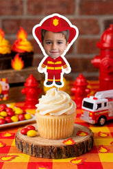 Firefighter Personalized Photo Toppers, Printable Personalized Decorations