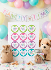Puppy Treats Labels, Pet Adoption Party Tags (Digital Download)