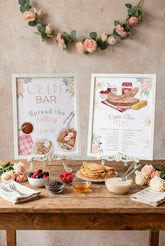 Paris Themed Party Crepe Bar Station Editable Template, Printable Sign Bundle, Instant Download