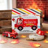Firetruck Birthday Invitation with Photo Editable Template (Instant Download)