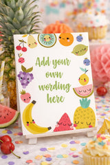 Tutti Frutti Birthday Sign, Editable Pineapple Decor (Instant Download)