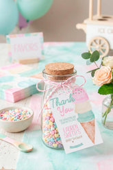Editable Ice Cream Favor Tags, Baby Shower Thank You Labels (Digital Download)