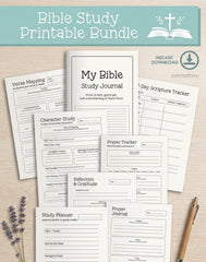 Bible Study Journal Printable Templates, Instant Download
