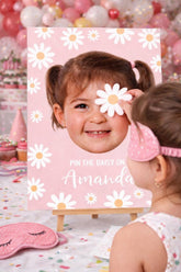 Personalized Daisy Birthday Party Game, Pin the Daisy Poster (Digital Download)