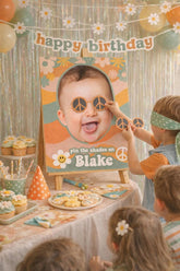 Hippie Party Game Personalized Pin the Shades Game with your Photo, Digital Printable Design