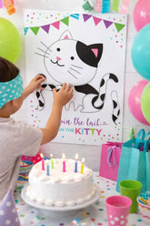 Kitty Cat Party Pin the Tail Printable Game, INSTANT DOWNLOAD