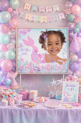 Personalized Mermaid Pin the Tail Game, Under the Sea Birthday Party (Digital)
