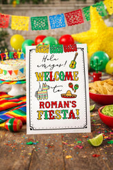 Editable Cinco de Mayo Welcome Sign, Fiesta Party Printable Decorations (Instant Download)