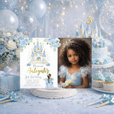Princess Cinderella Birthday Invitation with Picture Editable template Instant Download