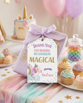 Unicorn Favor Tags EDITABLE Template, INSTANT DOWNLOAD