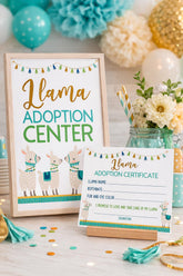 Llama Adoption Center Sign and Certificate, Adopt a Llama, Printable Item DIGITAL, Instant Download