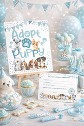 Puppy Adoption Party Sign Certificate (Instant Download)
