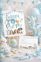 Puppy Adoption Party Sign Certificate (Instant Download)