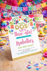 Cinco de Mayo 3RD Birthday Invitation Editable Template, edit for any age, Instant Download