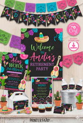 Fiesta Retirement Party Editable Bundle (Digital Download)