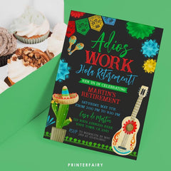 Fiesta Retirement Party Editable Templates Bundle (Digital Download)