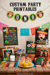 Fiesta First Birthday Party Printables, Cinco de Mayo Decorations (Digital Download)