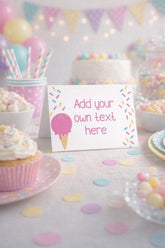 Ice Cream Food Tents, EDITABLE Template, Instant Download