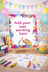 Art Party Decoration Sign, EDITABLE, Art Sign, Art Birthday Party, Paint Birthday, Art Party Decor, EDIT YOURSELF Digital, Instant Download