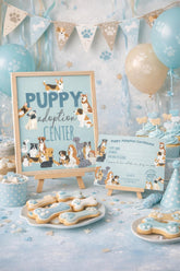 Puppy Adoption Certificate and Sign, Dog Party Decor (Instant Download)
