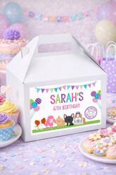 Editable Puppy Adoption Party Gable Box Labels, Pet Pawty Birthday Decorations (Instant Download)